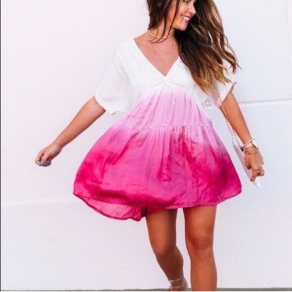 Free People Dresses & Skirts - Free People So Pink Sun Up Ombré Tunic Dress